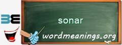 WordMeaning blackboard for sonar